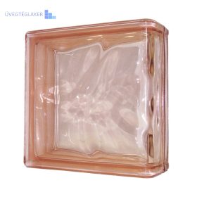 Üvegtégla Pink 1919/8 Wave végzáró
